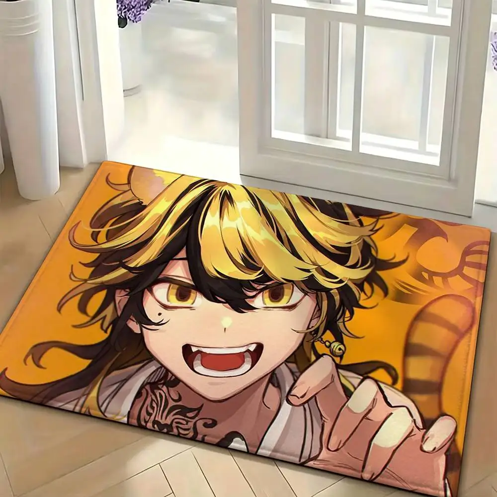 Kazutora Hanemiya T-Tokyo R-Revengers Floor Mat Soft Non Slip for Entry Door Bathroom Indoor Home Decorative Carpet