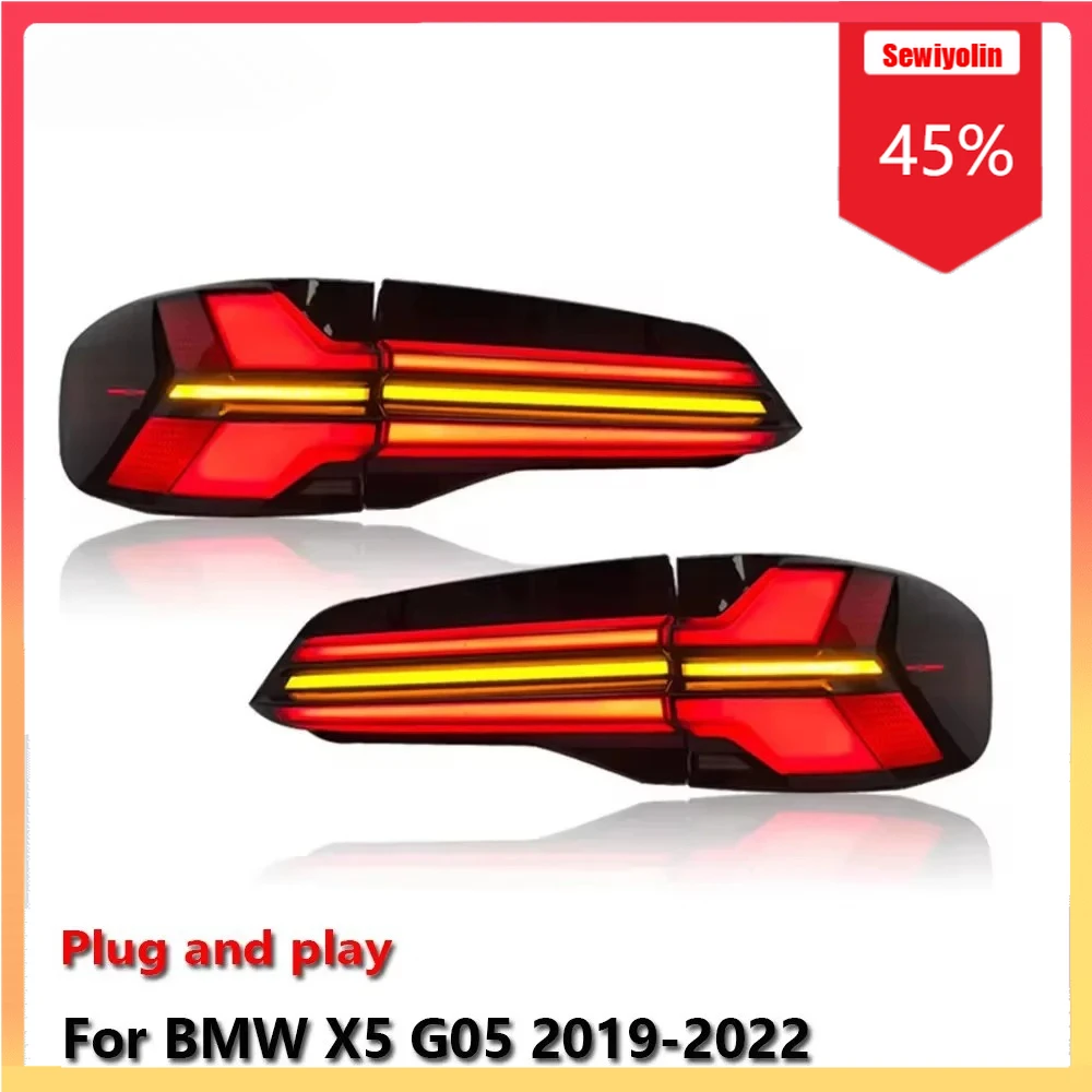 

Car LED Tail Light Parts For BMW X5 G05 2019-2022 Auto Rear Fog DRL Brake Turn Signal Lamp Plug And Play