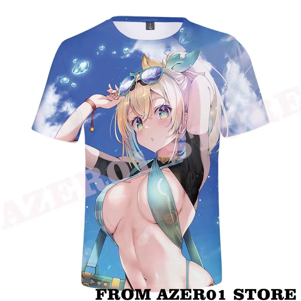 HOLOLIVE VTuber Kazama Iroh Merch Tee T-shirt Spring Summer Men/Women Street Clothes shirt Streetwear Tshirt