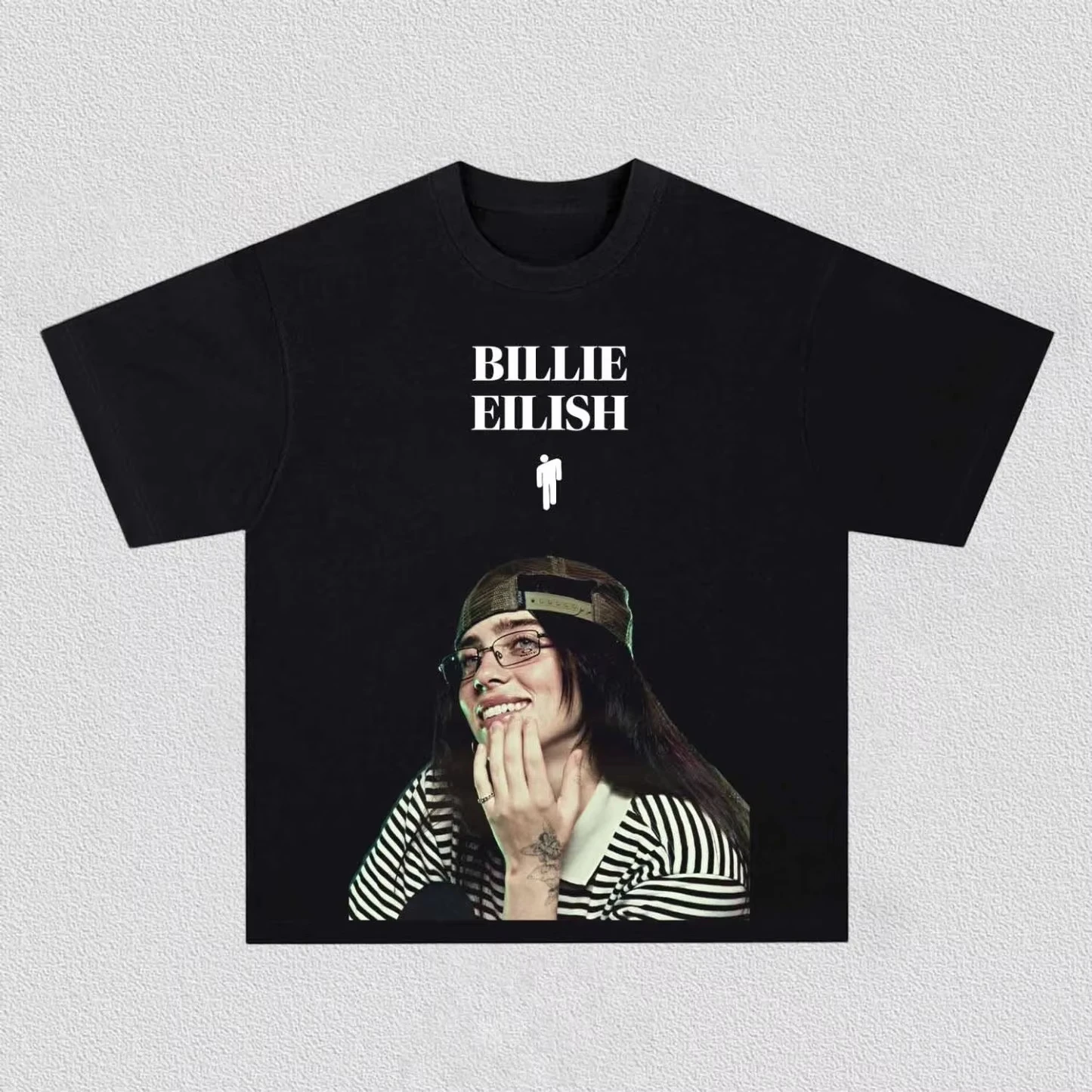2026 New Billie Eilish Portrait Graphics Cotton Shirt Y2k Short Sleeve Men's Clothing Women's Fashion Hip-hop Summer T-shirt