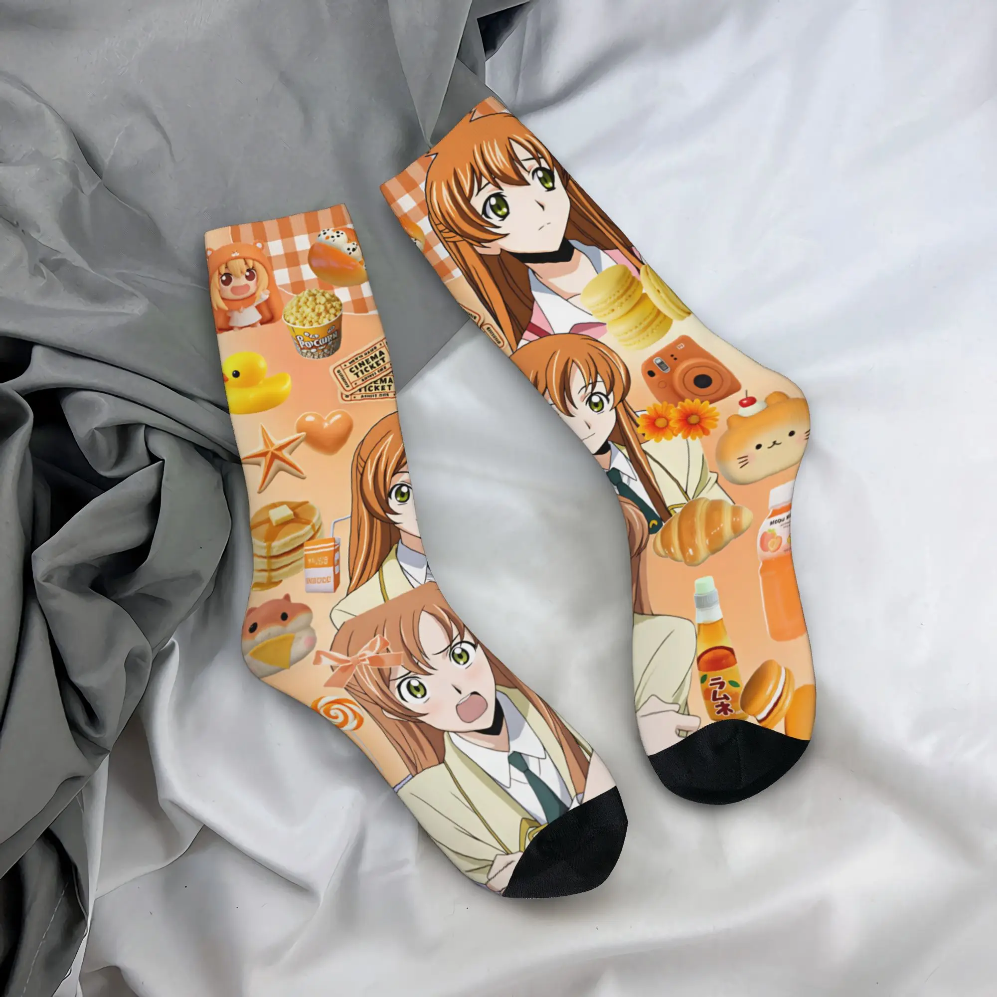 Shirley Fenette Code Geass Lelouch of the Rebellion Mens Crew Socks Unisex Cute Anime Spring Summer Autumn Winter Dress Socks
