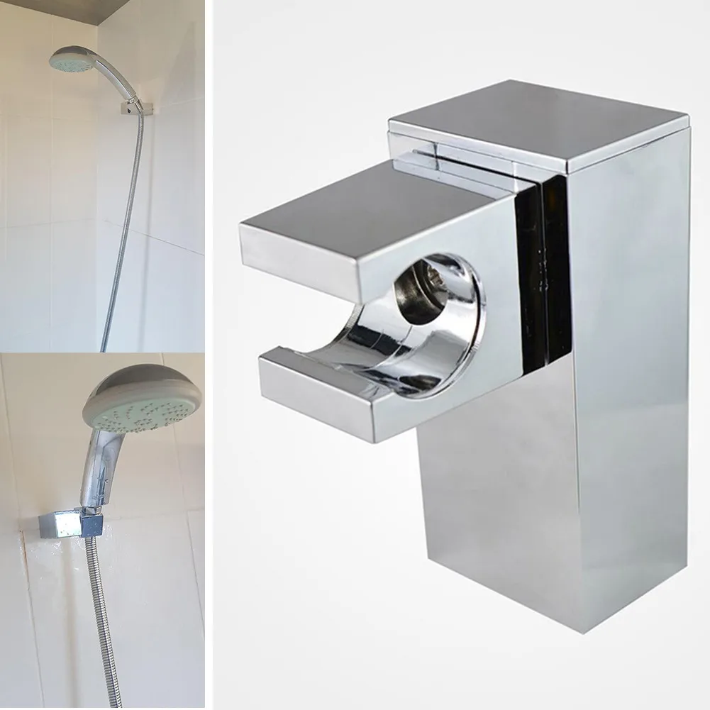 Adjustable Hand Held Shower Head Holder Bracket Wall Mounting Installation 360 Degrees Rotation For Bathroom Square