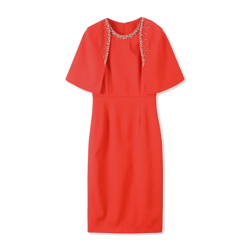 Kate Middleton Princess Dress Women O-Neck Short Sleeve Sheath Dress view 2