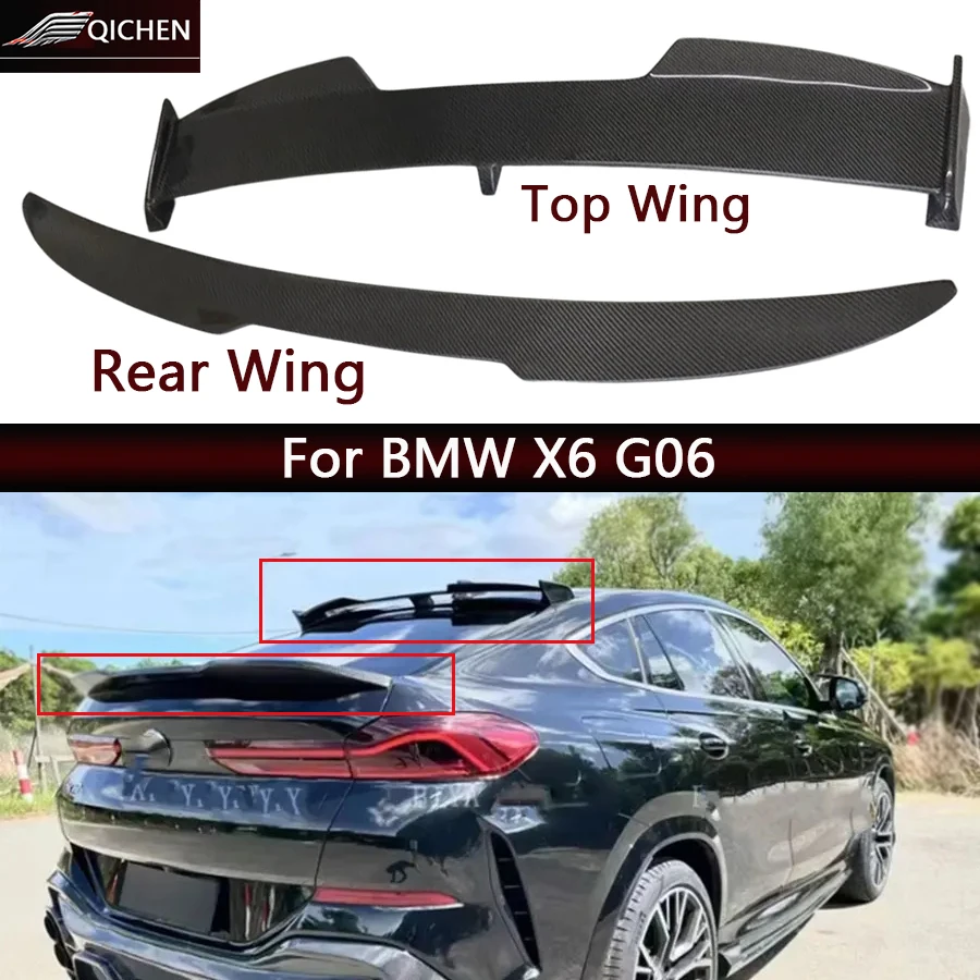 

Для BMW X6 G06: карбоновые задние спойлеры (плавники), верхний спойлер, спойлер-«утиный хвост», центральный спойлер L-образного стиля, комплект для тюнинга кузова, автомобильные аксессуары.