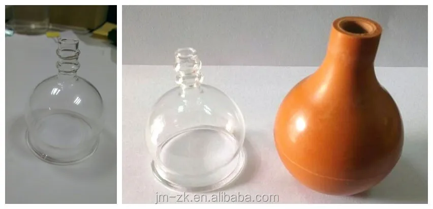 Massage cupping/Rubber Bulb Glass & Plastic Suction Cups/Rubber suction glass cupping set