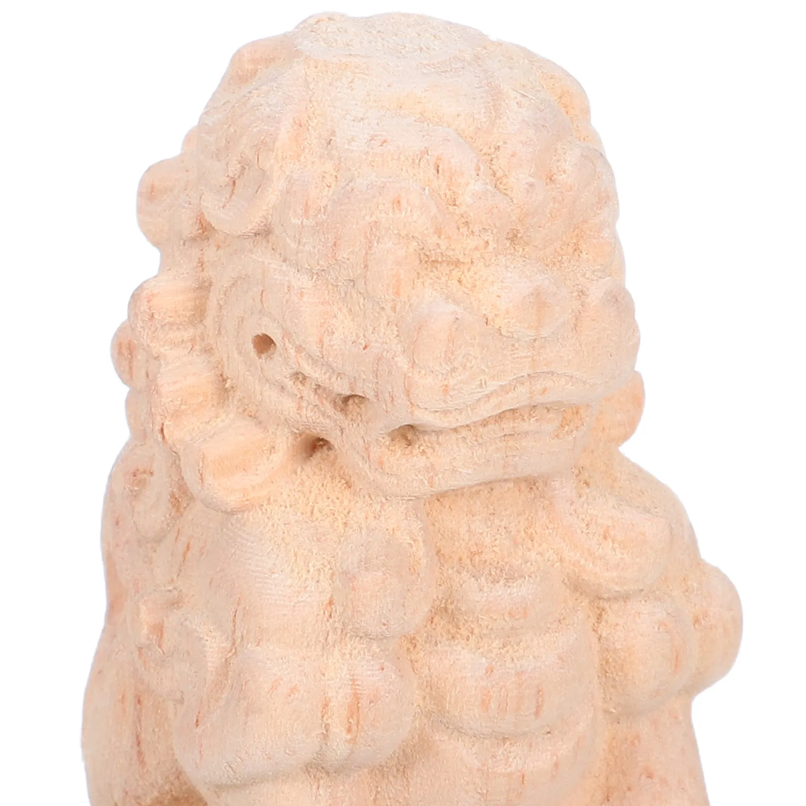 Solid Wood Lion Head Finials Carved Decorative Staircase Post Caps Banister Newel Fence Post Toppers Wood Newel Toppers