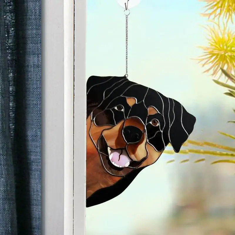 Sun Catchers Indoor Window  Mirror Sticker Bedroom Decoration  Peeping Dog Window Corner Decor Sun Catchers Indoor Rainbow Maker