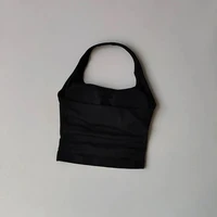 Seamless Halter Neck Yoga Tank Tops for Women Built-in Bra Padded Gym Top Sleeveless Shirt Fitted Backless Workout Clothes - Image 6