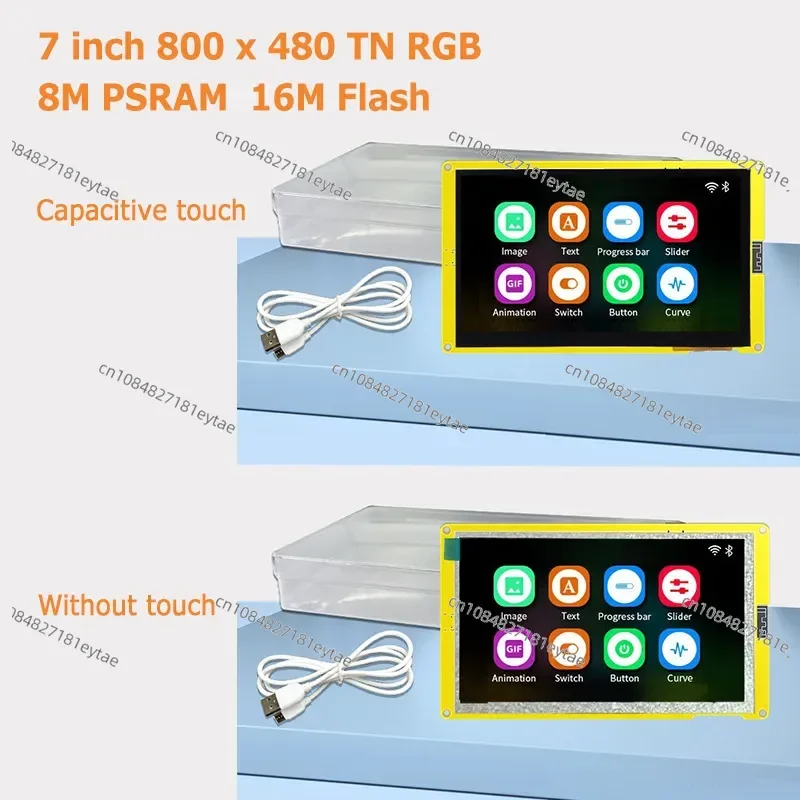 7-inch ESP32s3 development board touch screen WIFI Bluetooth smart LCD display TF module