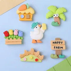 10 Pcs New Cute Mini Kawaii Duck, House, Garden Flat Back Resin Cabochons Scrapbook Diy Party Hairpin Accessories Craft A96