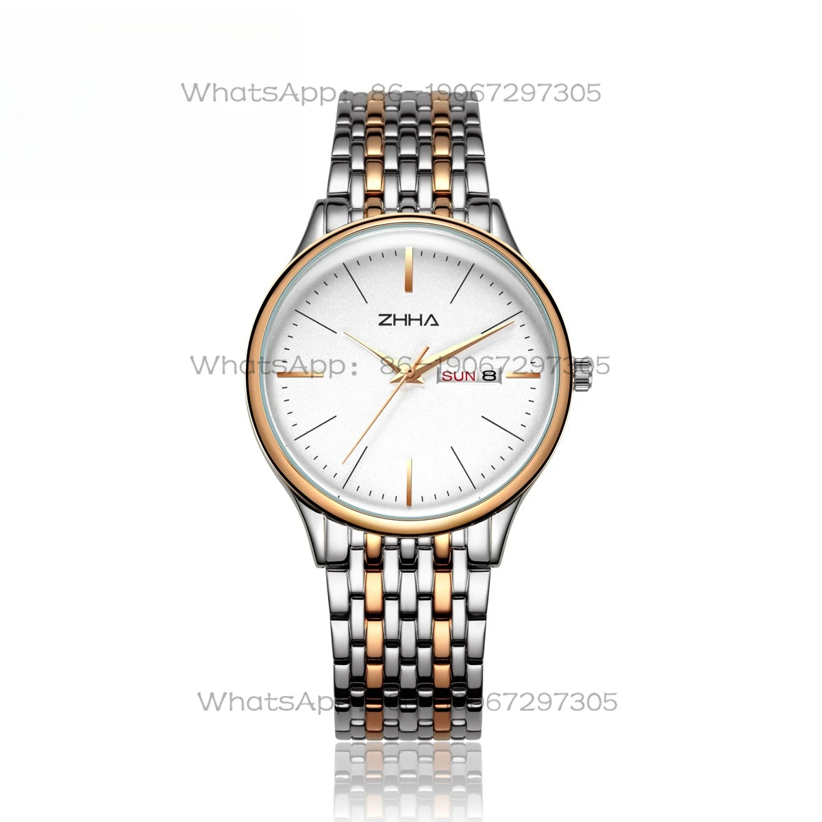 Customized men's watch simple and fashionable business watch steel belt women's watch waterproof imported quartz movement