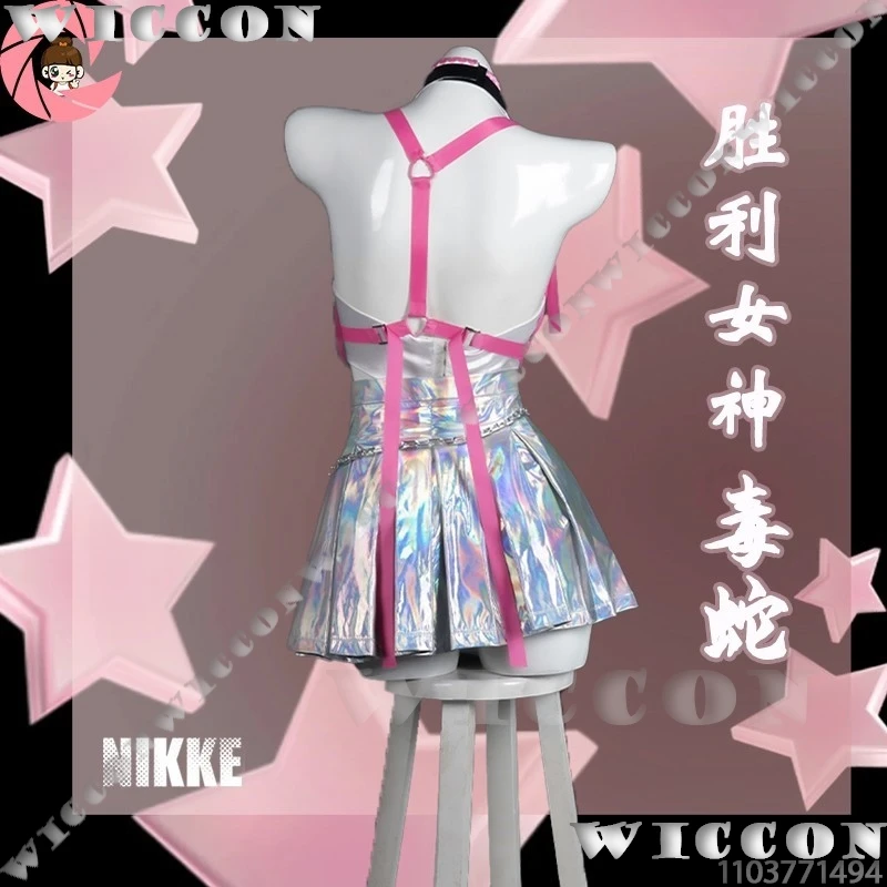 Viper 이バ Bavaglio SSR Niikkes Vittoria Dea Gioco Cosplay Y2K Abito Jirai Kei Vestiti Parrucca Donna Sexy Ragazza Carnevale di Halloween