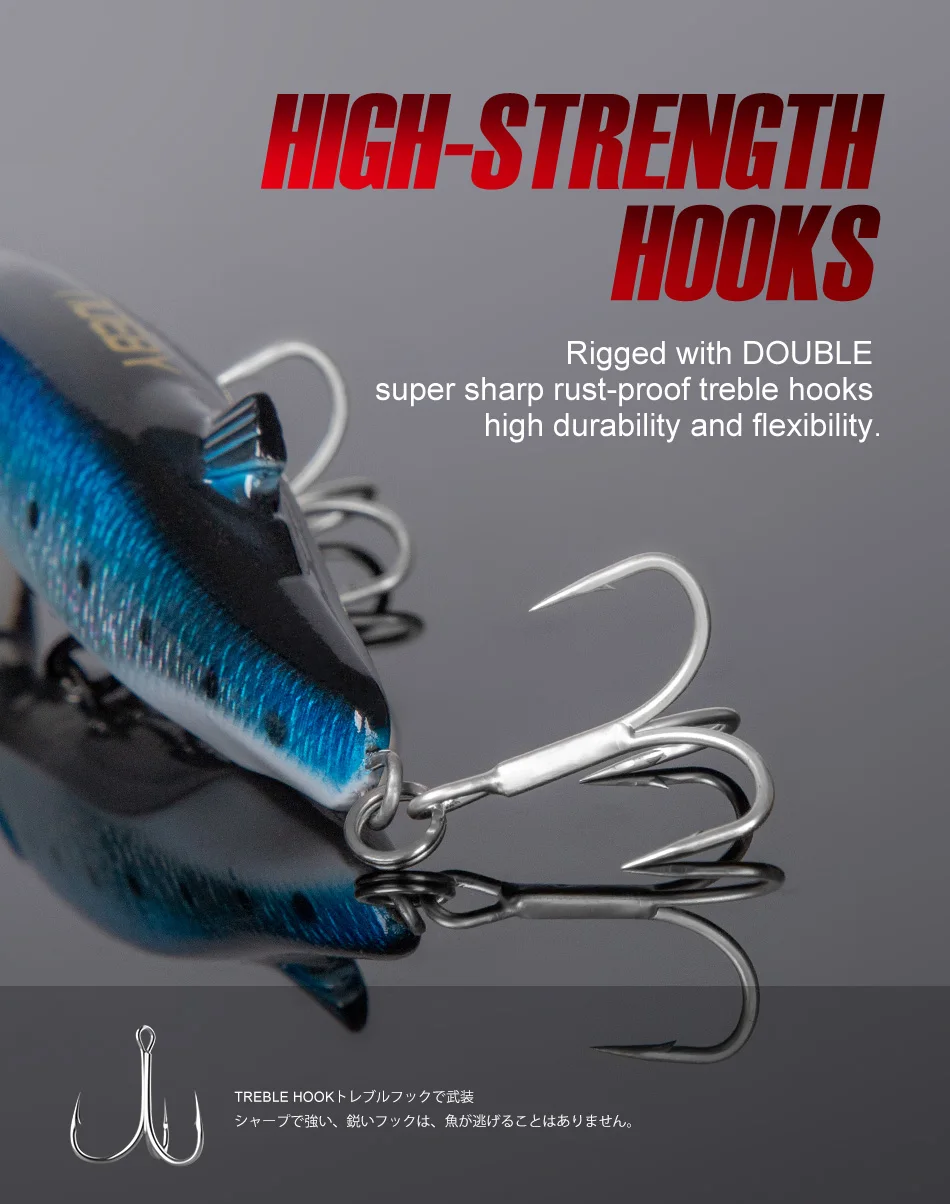 NOEBY Sinking Minnow Angelköder 90 mm 32 g 120 mm 70 g Long Casting Wobbler Kunstköder für Wolfsbarsch Salzwasser-Angelköder – Detail 8