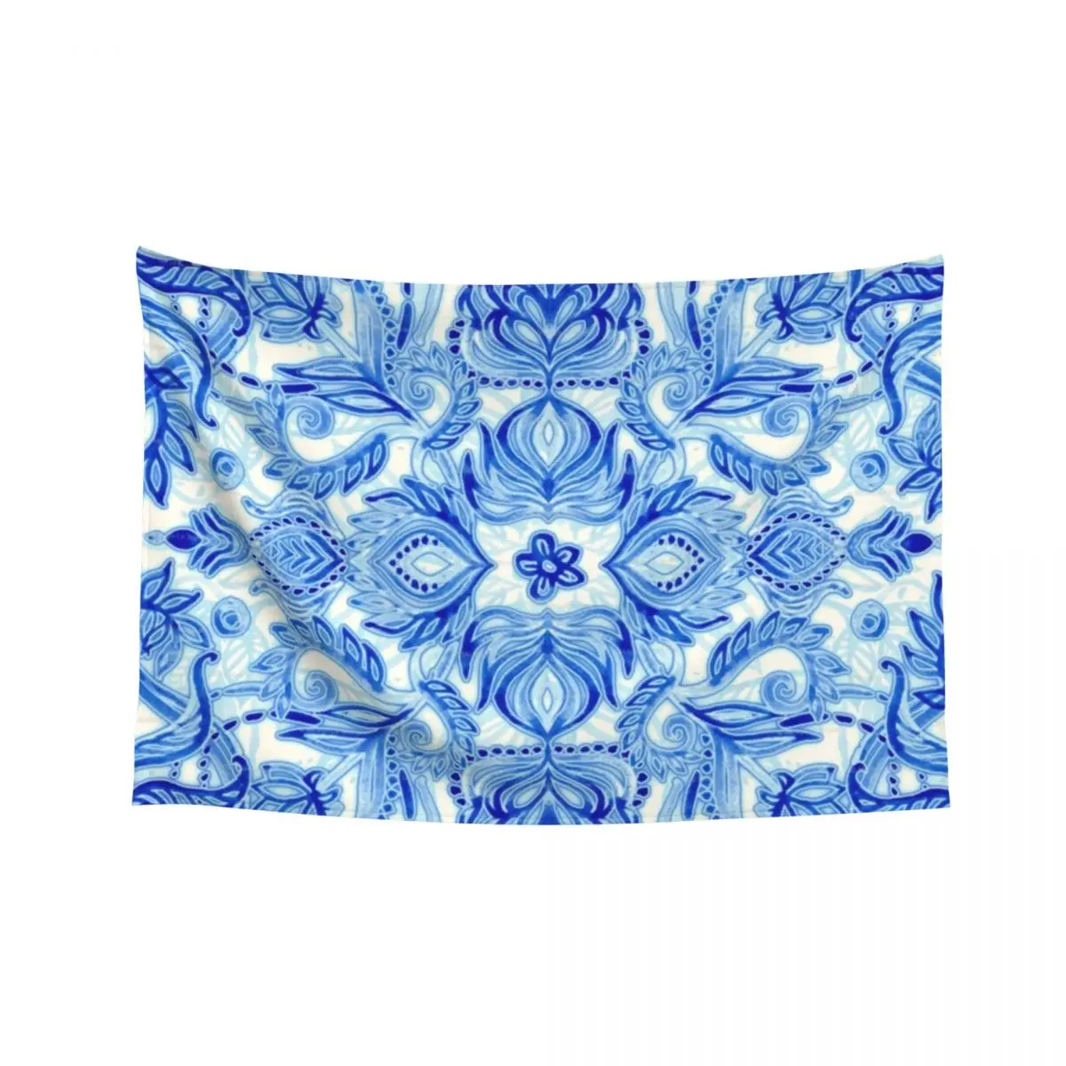 

Beautiful Blue Arabic Design Pattern Tapestry Bedroom Decor Aesthetic Wall Art Wall Mural Tapestry