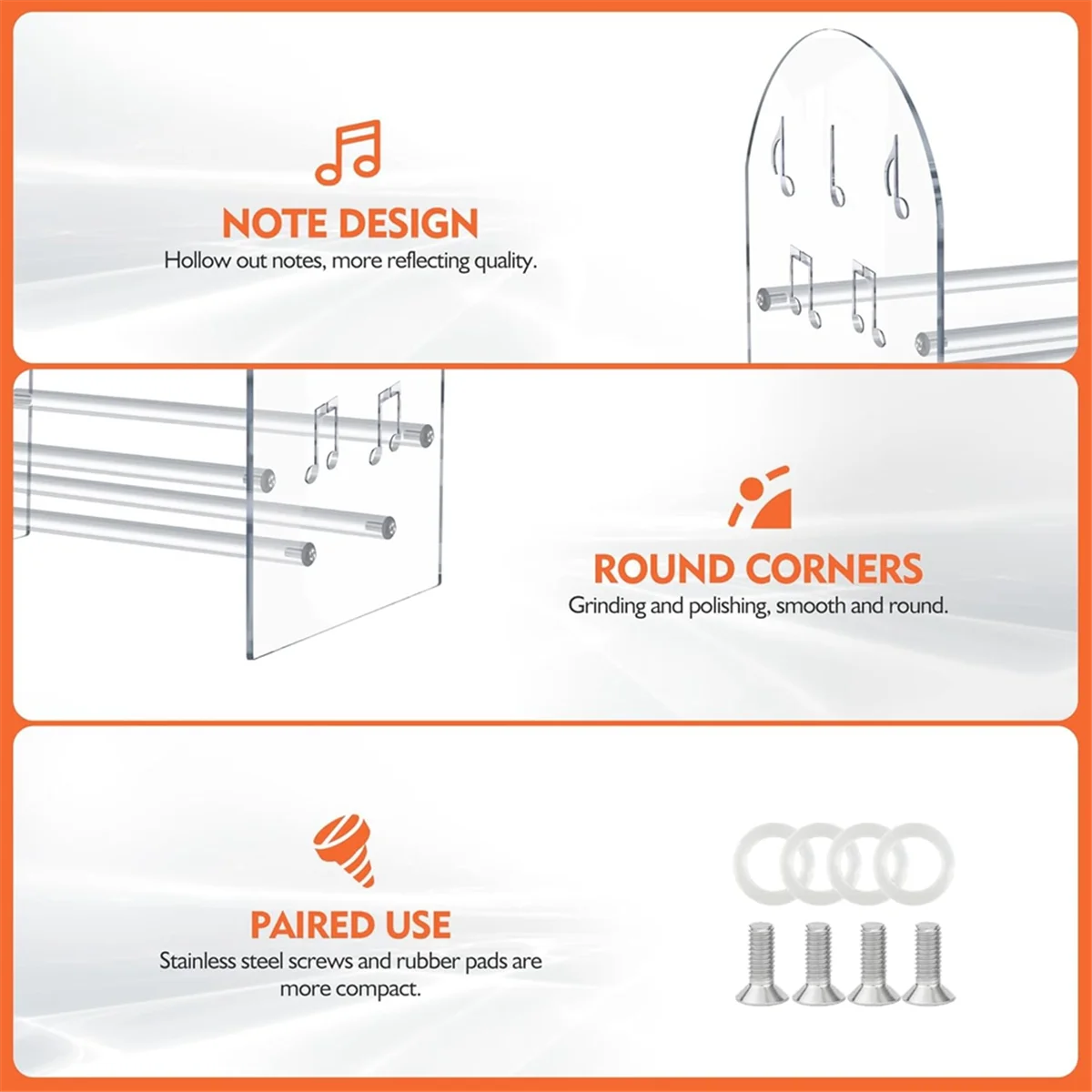 Vinyl Record Holder Desktop Books, Magazine Shelves Acrylic Display Shelf for CD Records Multi-Function Organizer Rack