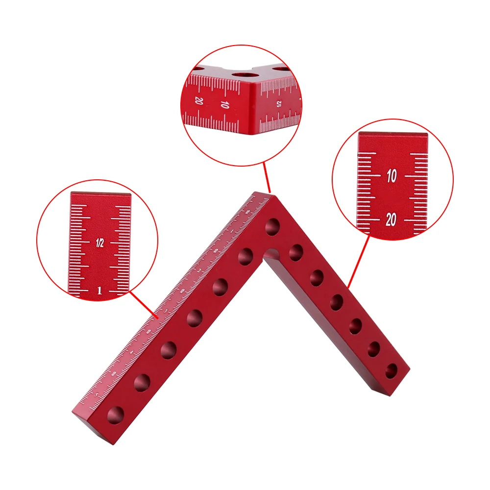 Grampos para Carpintaria 90 Graus Metal Alumínio Quadrado Fixo Ângulo Direito Posicionamento Clip Régua Ferramenta de Mão