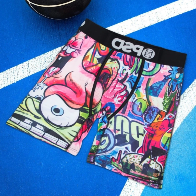 남성용 섹시한 속옷 복서 패션 프린트 언더팬츠, 남성용 팬티, 플러스 사이즈 복서 브리프, 복서 반바지, 1 개 