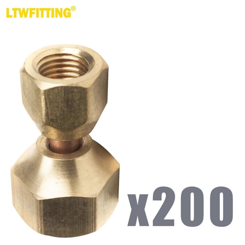 

LTWFITTING Brass 3/8" OD x 1/4" OD Flare Forged Reducing Swivel Nut Union Tube Fitting(Pack of 200)