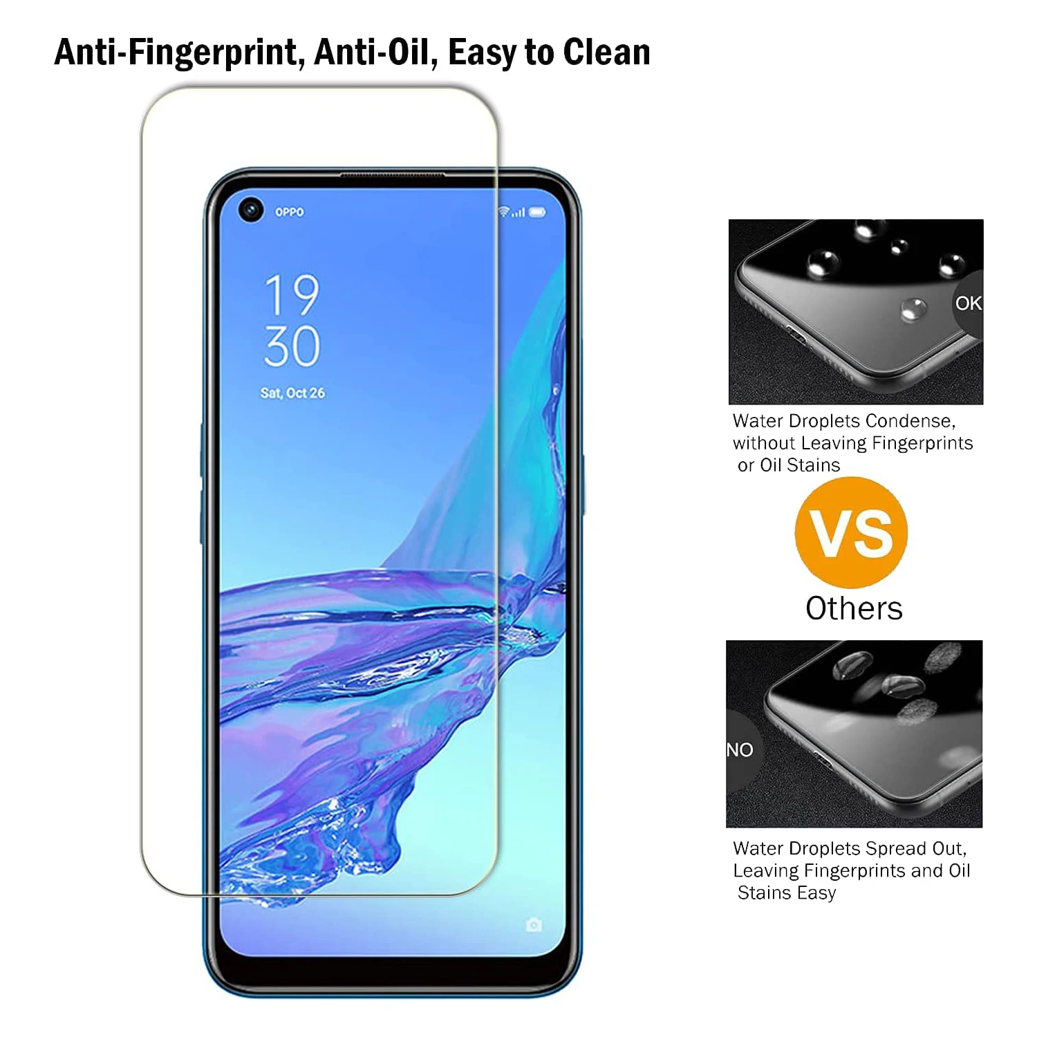 9H Screen Protector For OPPO A53 A53S 5G 2/4Pcs HD Tempered Glass Film