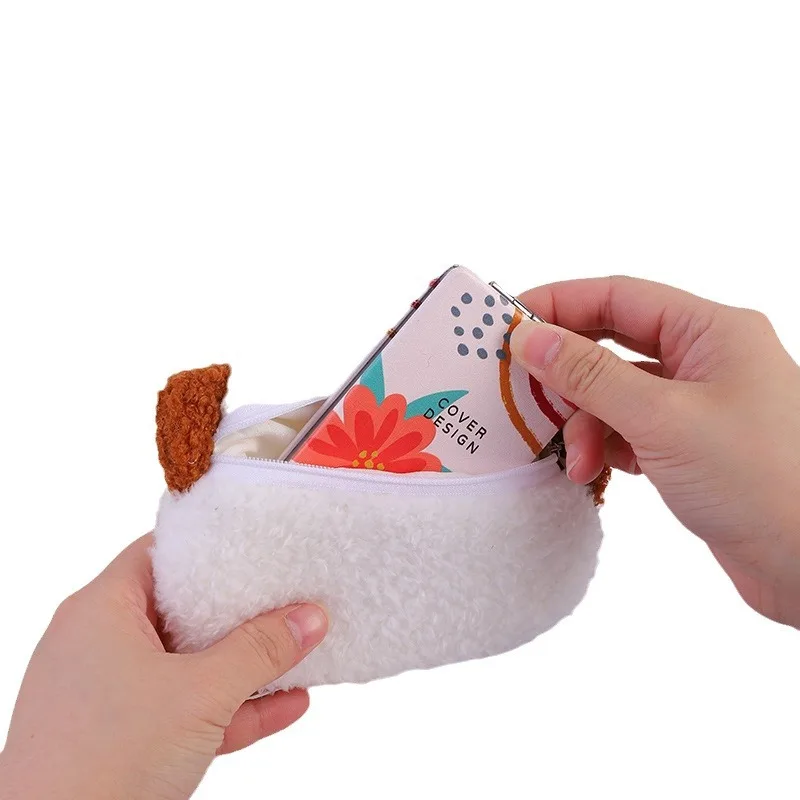 Kawaii Kleine Beer Pluche Portemonnee Leuke Student Briefpapier Winkelen Handtas Leuke Cartoon Vrouwen Accessoires Groothandel Festival Geschenken