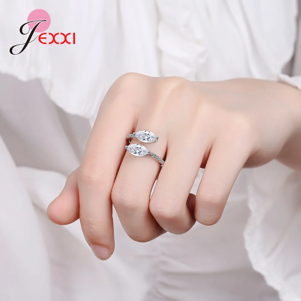 Bulk Jewelry 925 Sterling Silver Needle Party Wedding Band Eternity Open Ring For Women Big Gift For Ladies Love Wholesale Lots