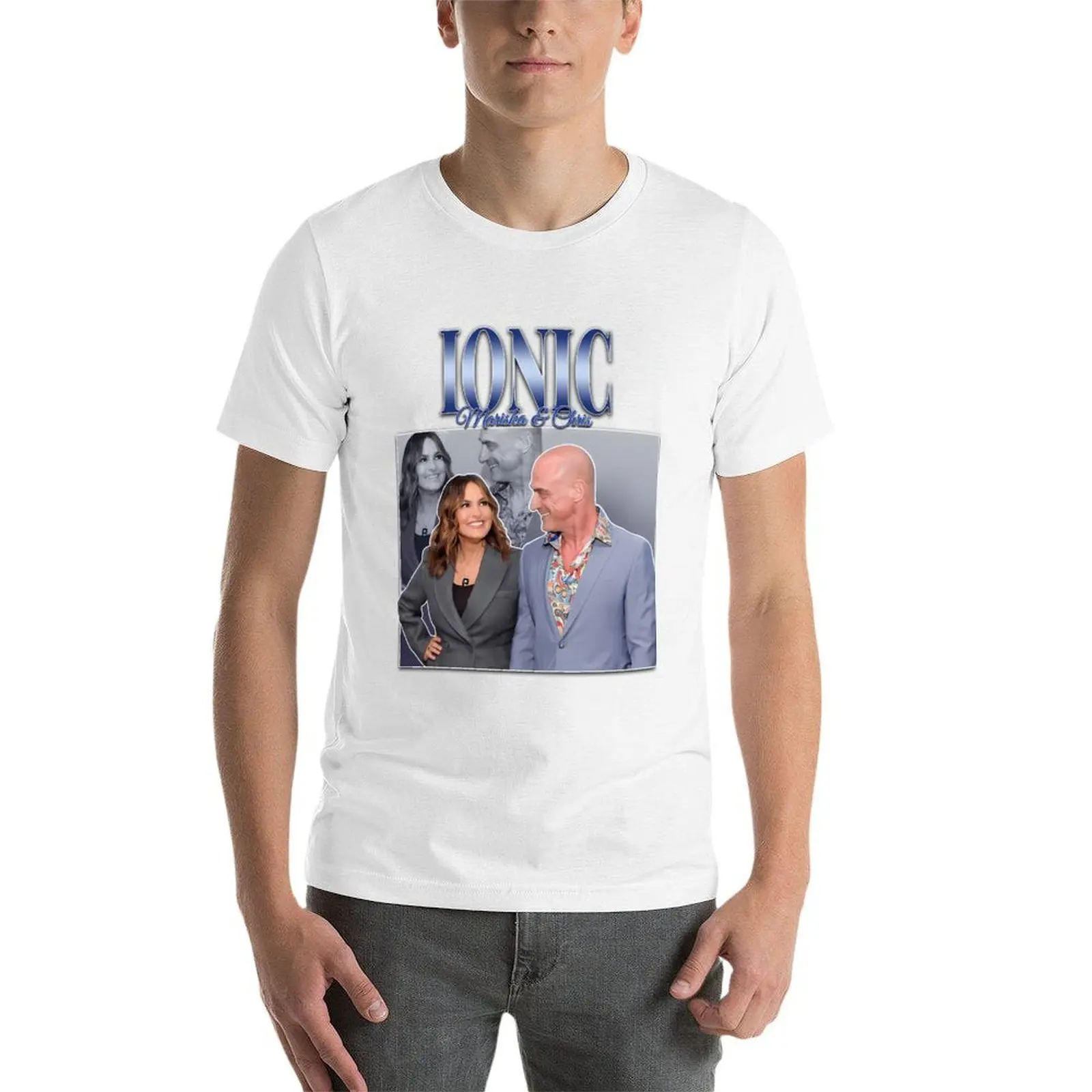 كريس ميلوني وماريسكا هارجيتاي أيوني 90s مستوحاة خمر تحية تي شيرت تي شيرت رجل القطن تي شيرت