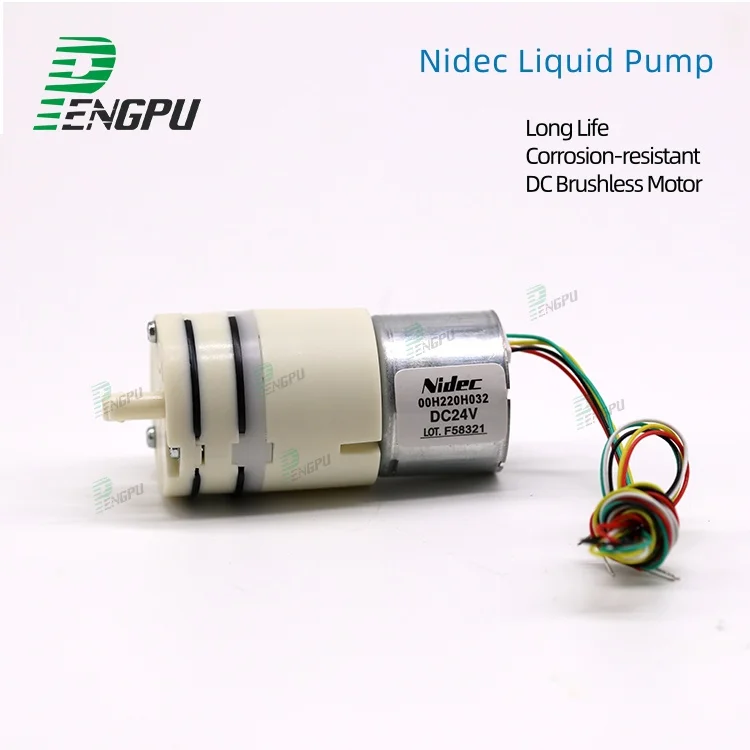 Nidec 320ml Diaphragm Pump 90KPa Micro 12V Electric Self-priming Water Pump 24V Brushless Long Life Liquid Pump for Home Use