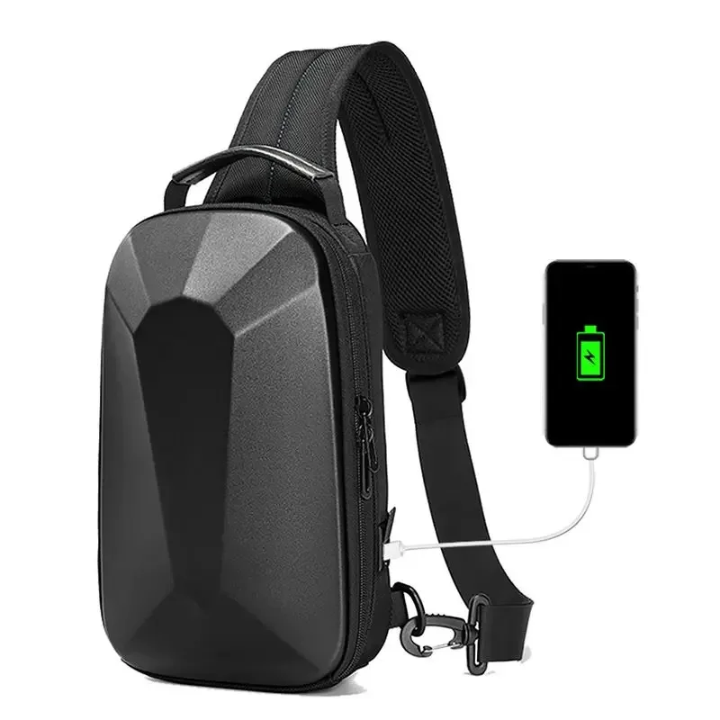 EURCOOL Men's Bag Shoulder Bag With USB Charging Crossbody Bags Anti-theft Waterproof Travel Male Backpack 9.7 Inch Ipad Bolsa