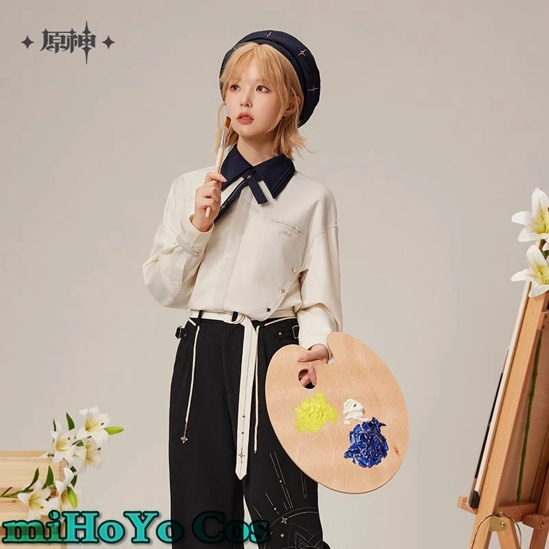 

[Genuine] miHoYo Game Genshin Impact Albedo Cosplay Theme Impression Series Casual Shirt Cosplay Anime Cartoon Halloween Costume