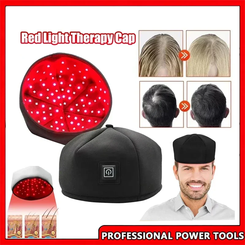 

2025 Кепка для терапии красным светом, лазерная 660 нм 830 нм, инфракрасная шляпа для восстановления роста волос, массажер для кожи головы для лечения выпадения волос