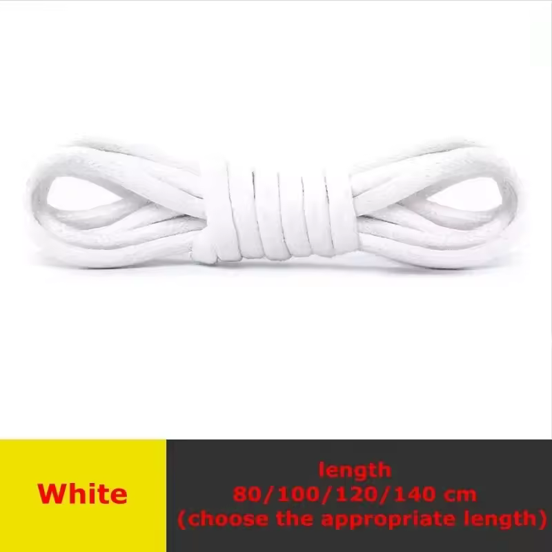 Wax Round Shoelaces for Boots and Dress Oxford Shoes Cotton Waterproof ShoeLaces Solid Polyester Rope Tie Long  80/100/120/140cm - Image 12
