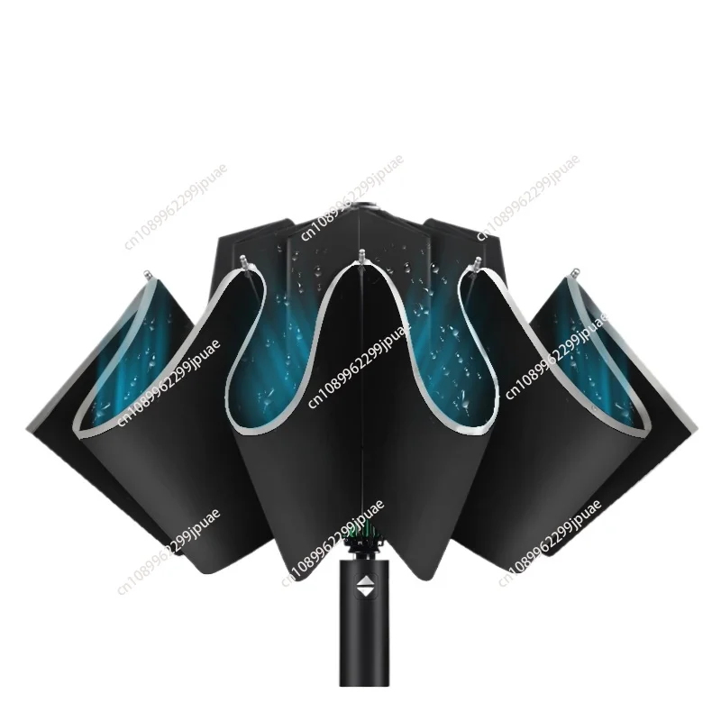 

Автоматический складной зонт для мужчин, высококачественное оборудование, складной зонт обратного хода, усиленный большого размера, сильный солнечный, дождь