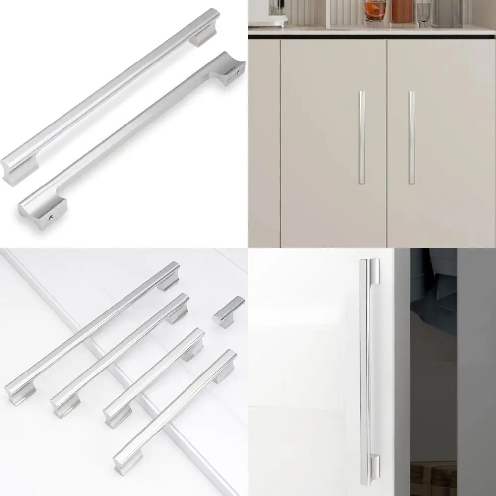 

Kitchen Cabinet Pulls - 10 Pack 10 Inch Brushed Satin Nickel Handles, Silver Drawer Pulls, Cabinet Hardware for Dresser