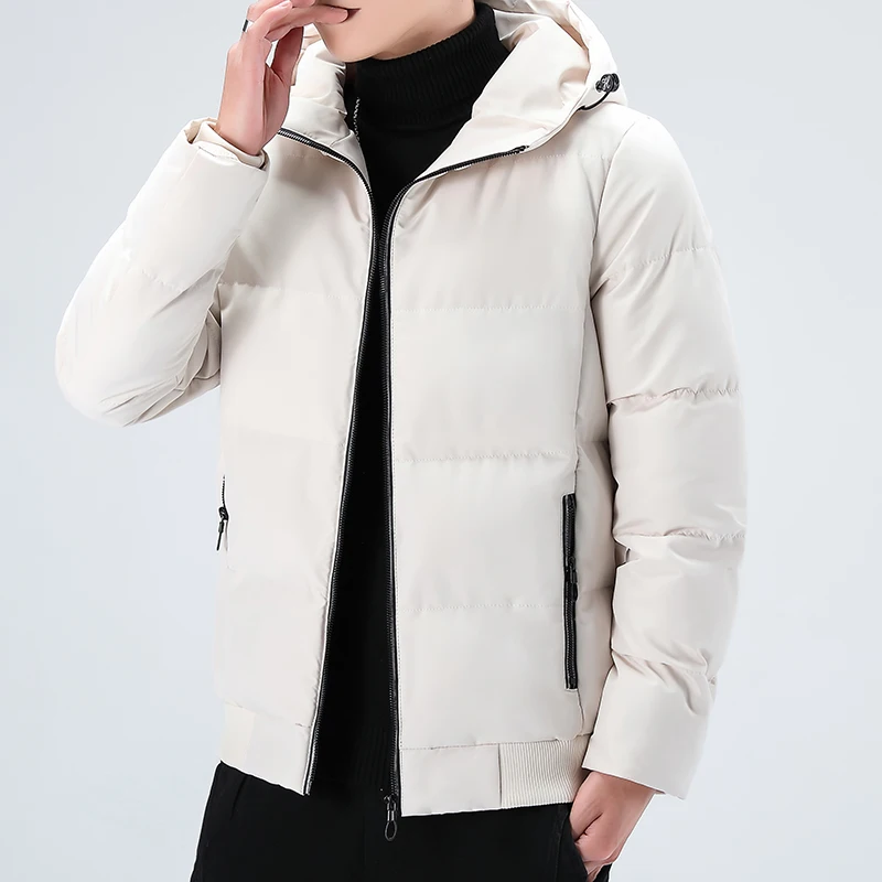 

Winter Hooded Windproof Men Cotton Jacket Thickened Warm Male Parkas Quality Outdoor Men's Clothing with Hood Men's Clothing