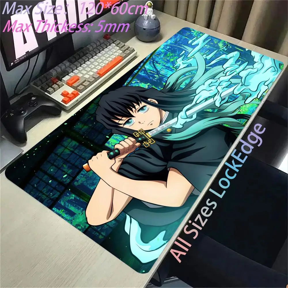 Muichiro Tokito Demon Slayer Mousepad Anti-Slip Thickened Mouse Pad Oversized Gaming Keyboard Notebook Table Mat for PC Desk Pad