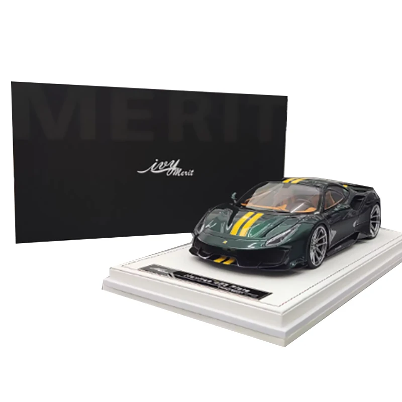 IVY Merit Novitec 488 Pista Simulation Resin Car Model 1:18 Collection