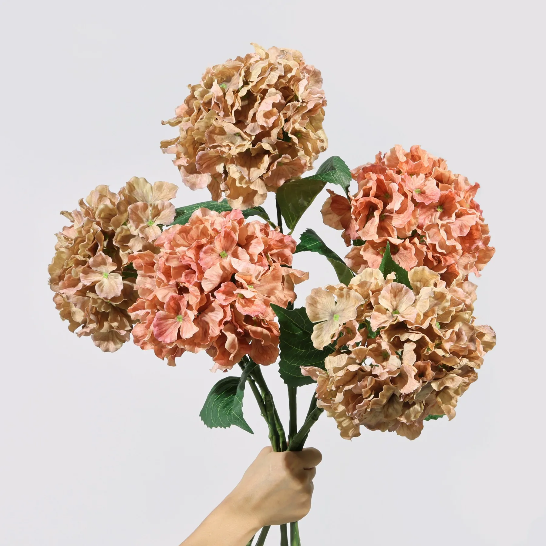 3 Stück/Set Künstliche Blumen mit Echtem Touch, Hortensien für Hochzeitstisch-Blumenarrangements, Heimdekorationen, Künstliche Hortensien – Detail 1
