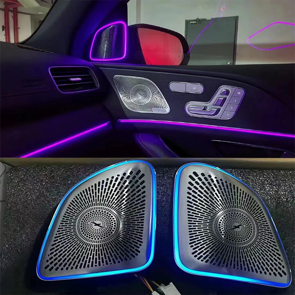 Interior door audio speaker for Mercedes-Benz GLE GLS-Class AMG GLE53 GLE63 GLS63 sedan Ambient light horn cover 64-color tweete