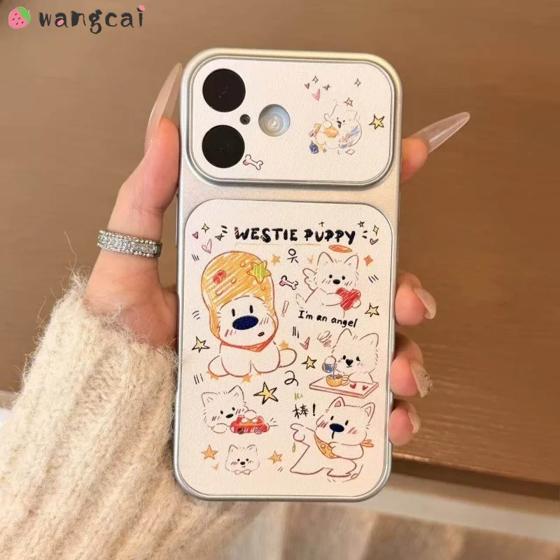 Cute Puppy Phone Case For Samsung Galaxy A07 M07 F07 A06 M06 F06 A05S M05 A04S M04 F04 A03 Core A03S Dog Matte Soft Casing
