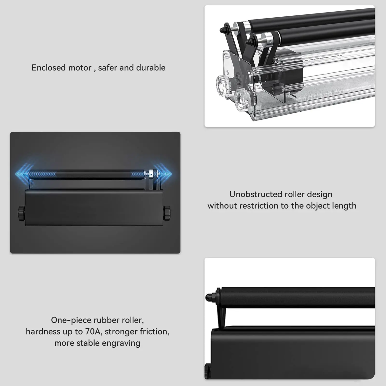 ATOMSTACK R3 Pro Laser Rotary Roller Laser Engraving Y-Axis Engraving Module 360° Rotate for Cylindrical Objects Cans