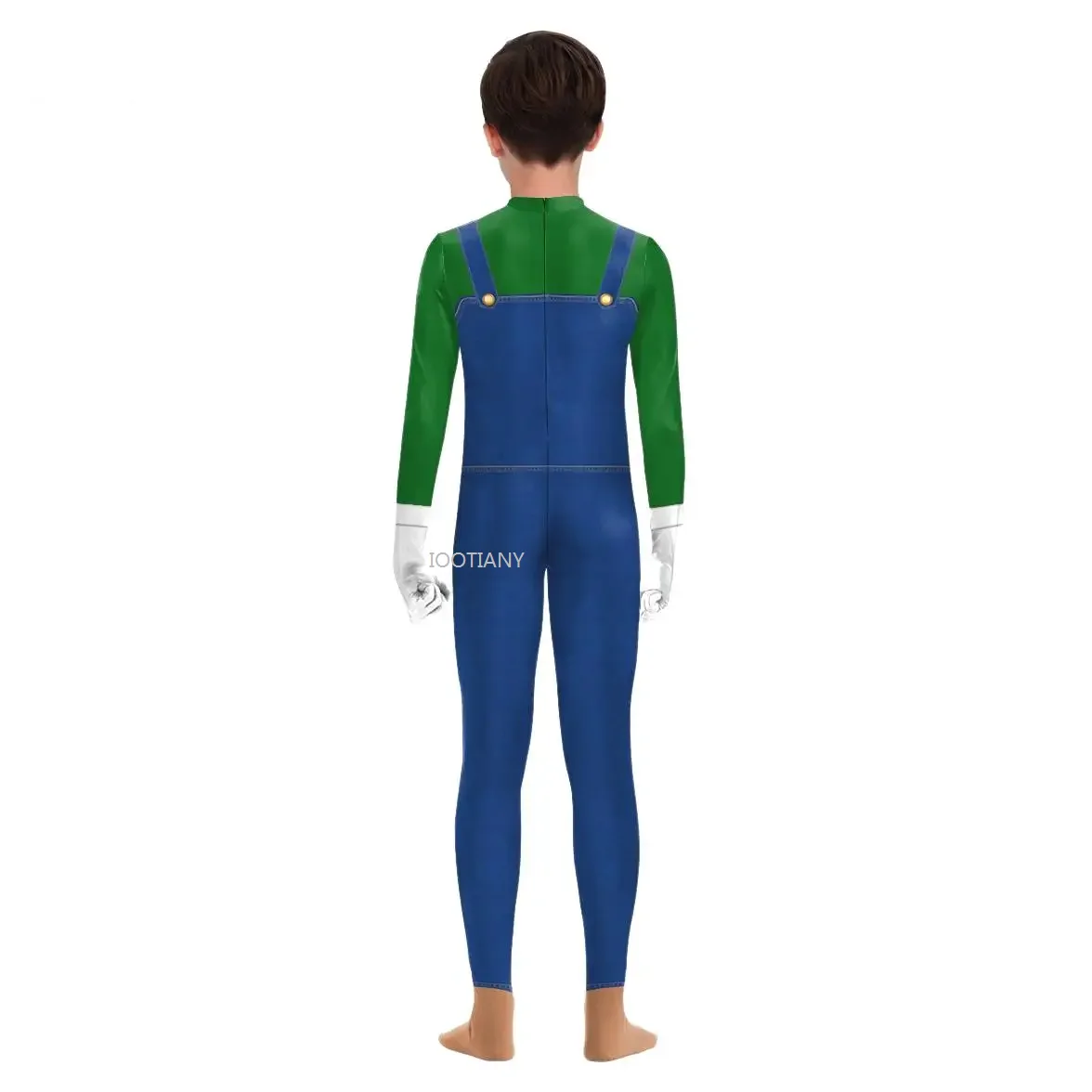 Cosplay trajes de Game Bros para crianças, macacões para meninos e meninas, bodysuit infantil, festa engraçada, roupa de Halloween, vermelho e verde, irmãos