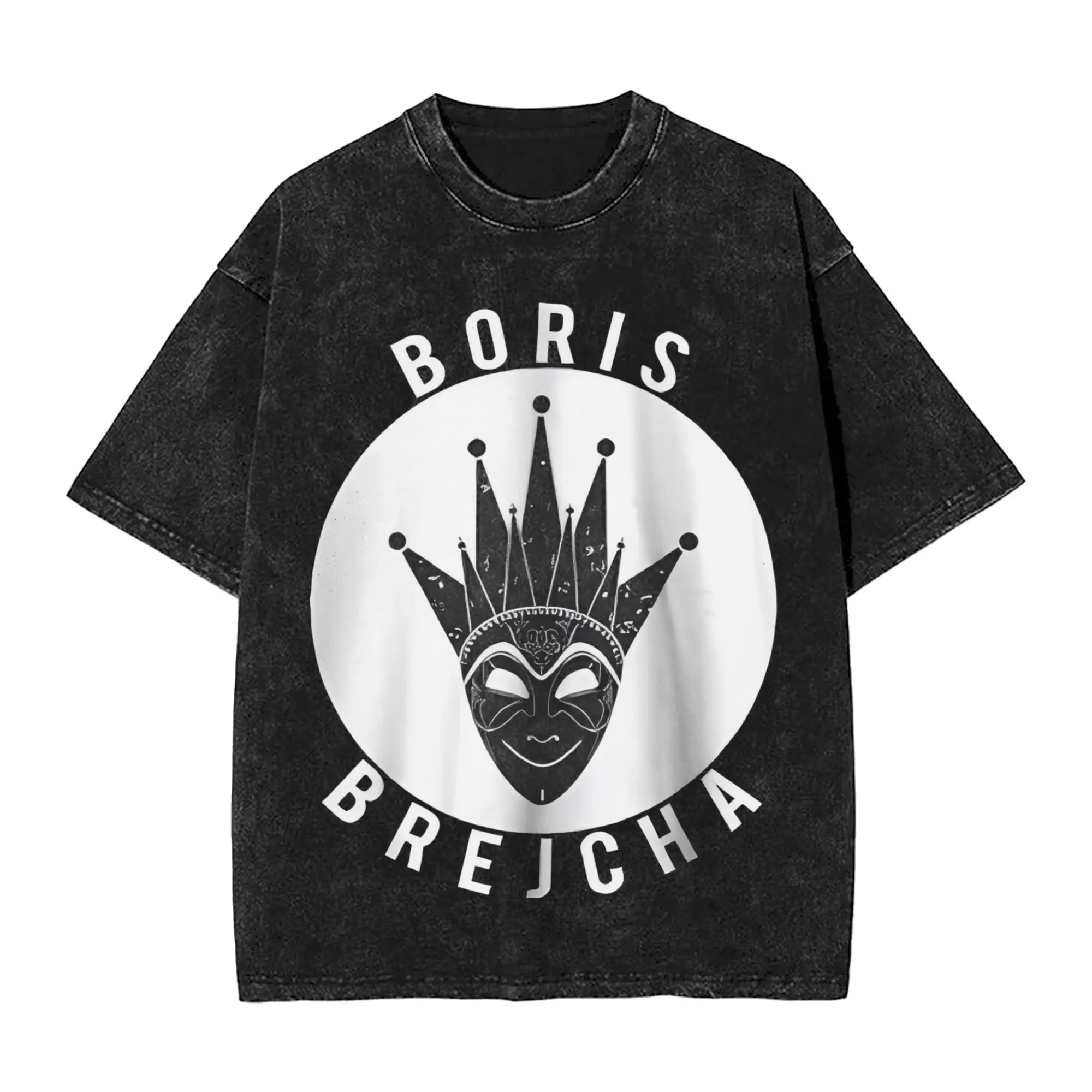 

Графический принт Dj Boris Brejcha Tour 2025, стираная рубашка, футболка в стиле Харадзюку для мужчин и женщин, футболка