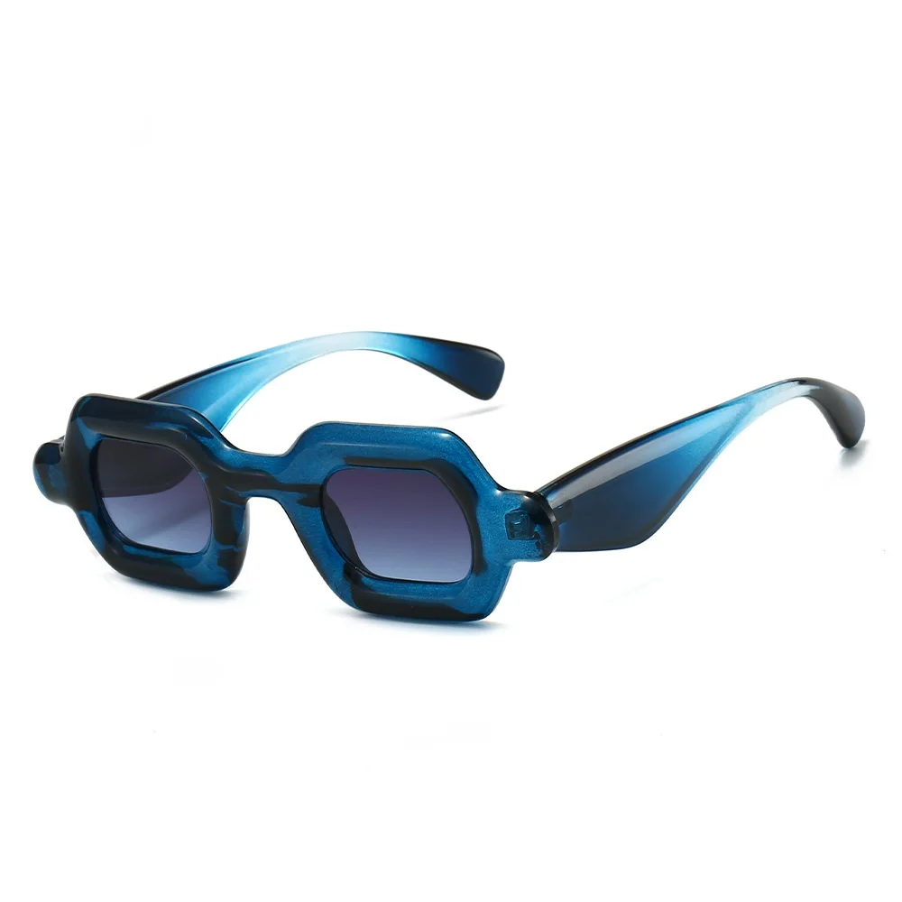 Lunettes de soleil carrées Punk pour femmes et hommes, monture dégradée Hip Hop Y2K, lunettes de soleil de luxe pour vacances, UV400, unisexe, lunettes de plage, nouvelle collection