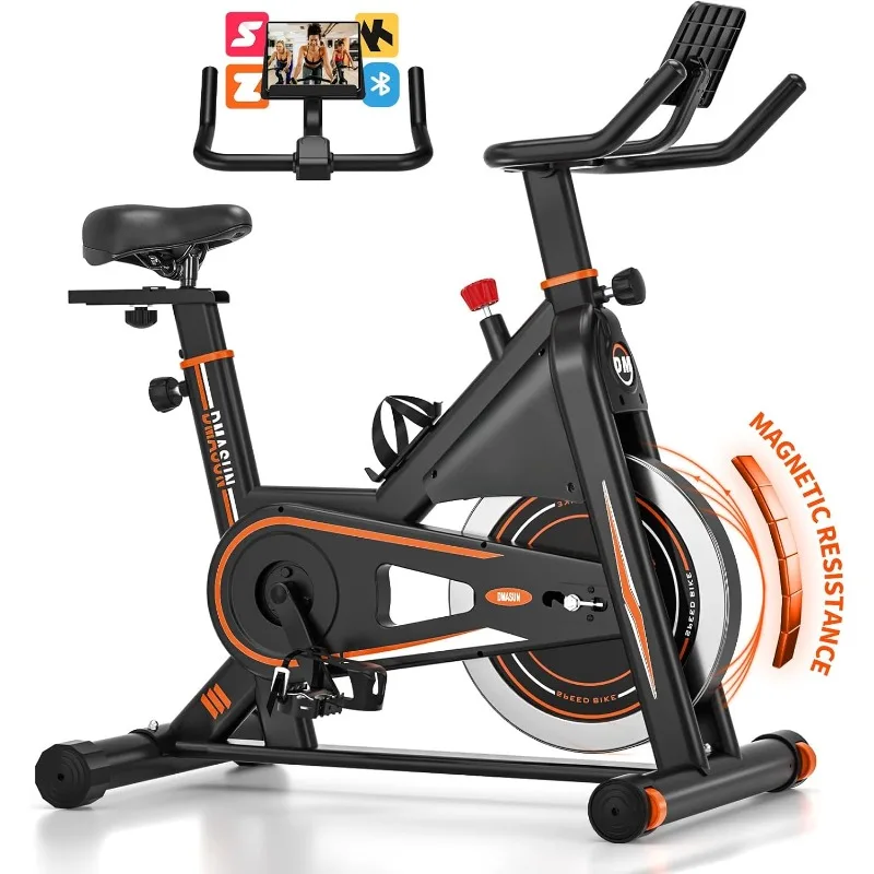 

Exercise Bike, DMASUN Classic Brake Pad Stationary Bike for Home with 300 LBS Capacity, Indoor Bike