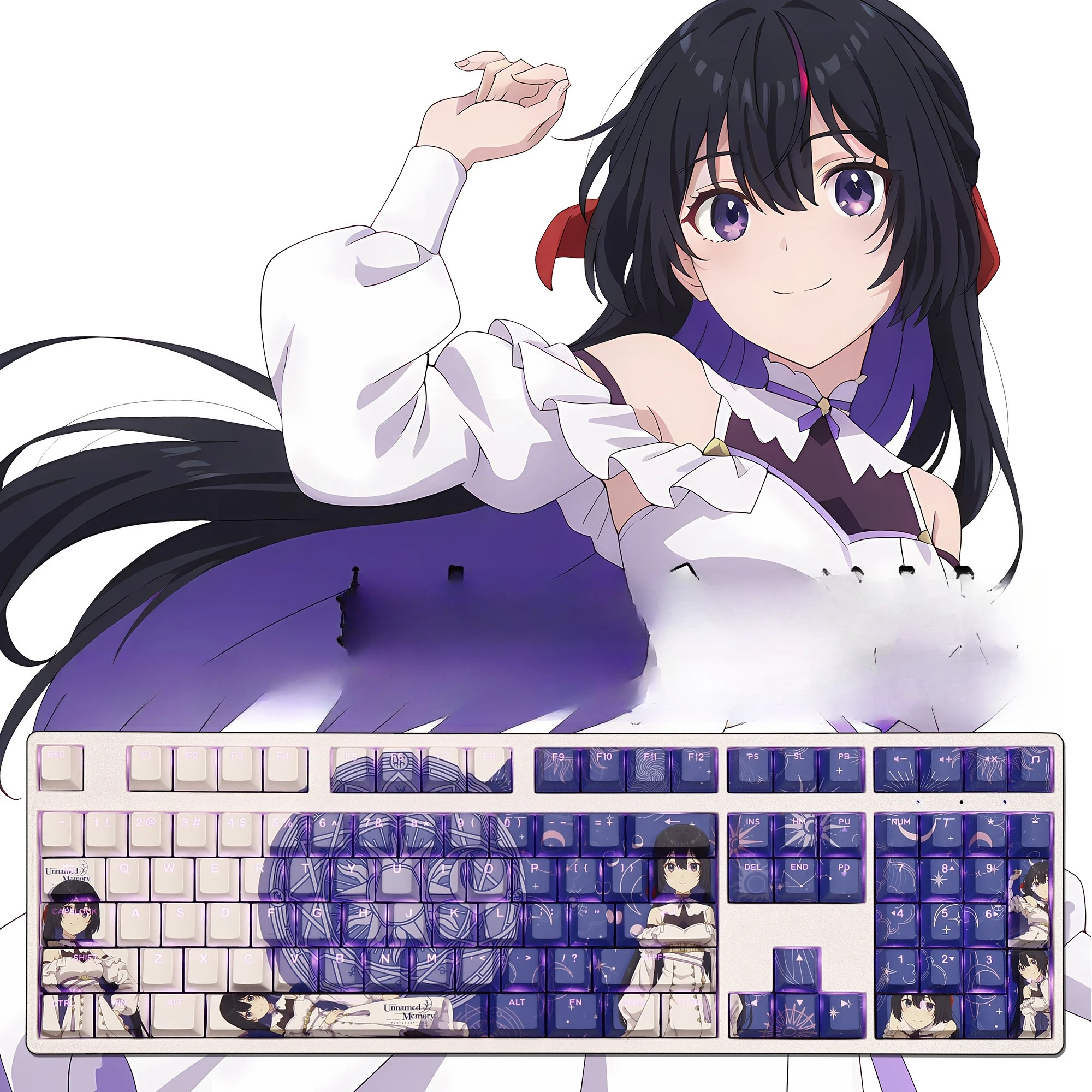 108 Keys/Set Unnamed Memory Tinasha Cute Sexy Girl PBT Keycaps Cherry Height for MX Switch Mechanical Keyboard Game Custom