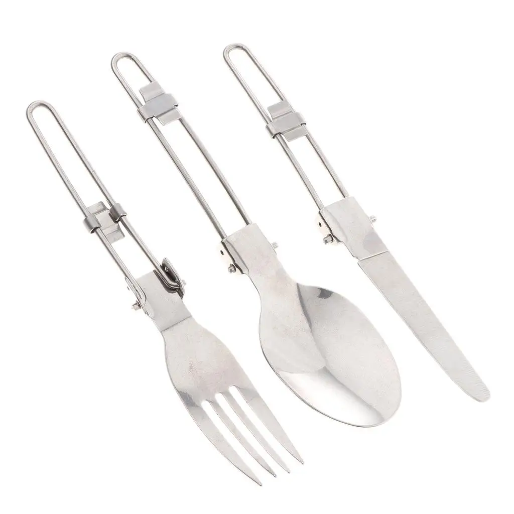 Folding Cutlery Set for Camping Picnic BBQ