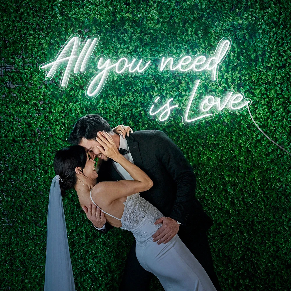 All You Need Is Love Neon Wedding Sign Art Wedding Neon Light Bridal Shower Party Decor Wall Home Decor Unique Wedding Gift