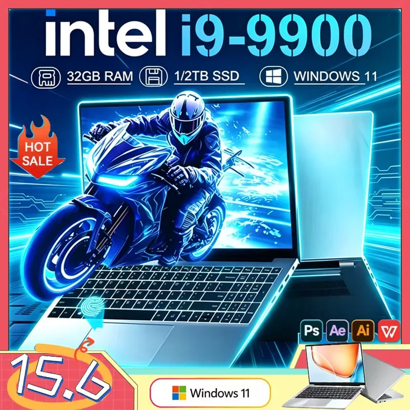 2026 New 15.6" Seraphic Elite Ultra Slim Laptop Intel Core i9-9900 32GB RAM 2TB SSD Windows 11 Gaming & Study Notebook Computer