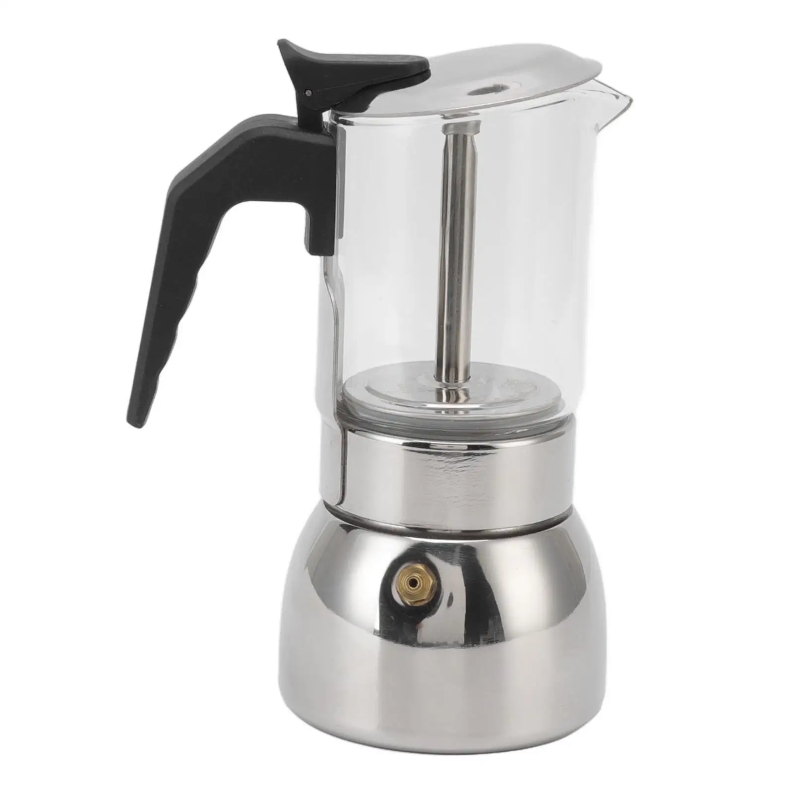 

Glass Moka Pot Coffee Maker Heat Resistant Easy to Clean For Delicious Brewed Coffee at Home