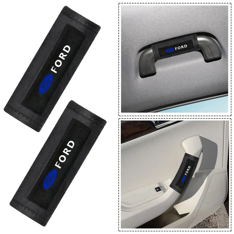 Car Interior Roof Handle Protective Cover Pull Gloves For Ford Focus 2 3 mondeo mk3 f150 ranger fusion mustang fiesta mk7